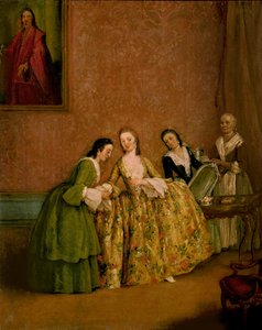 Dame Kleedt Zich aan, of Dame bij haar Toilet door Pietro Longhi